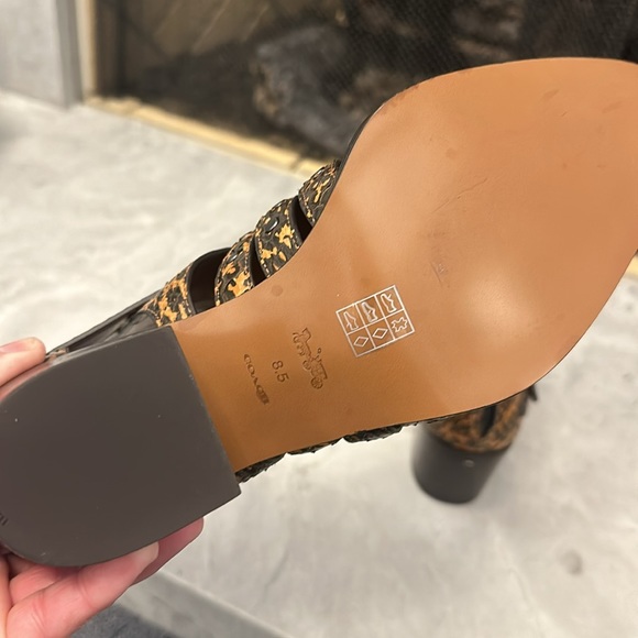 Coach leather leopard print boots - Picture 5 of 10